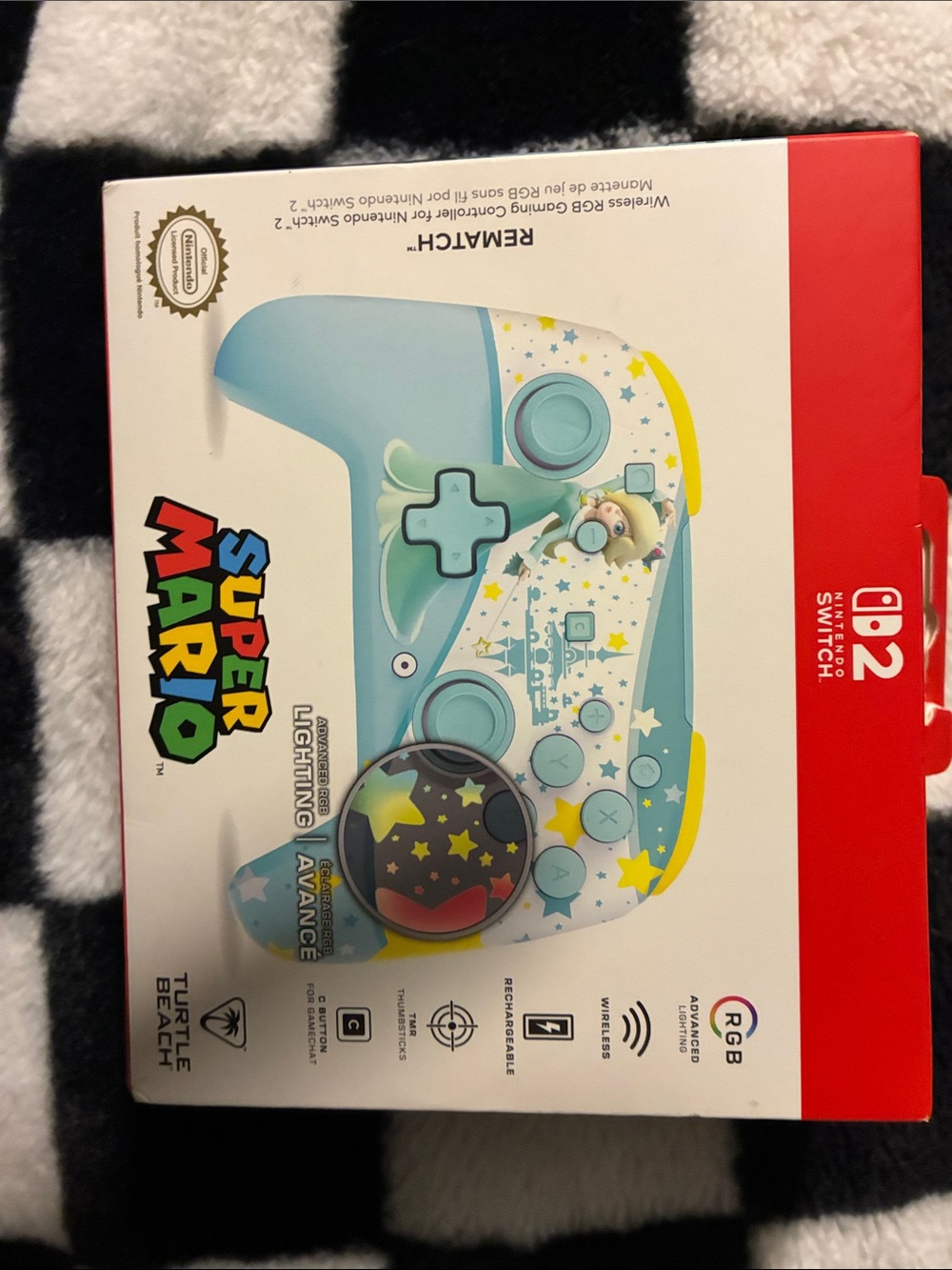 Super Mario Lightning Ayanne Wireless Controller - Light Blue & White